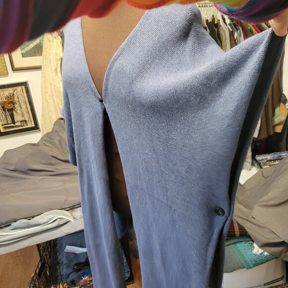 Eskandar European Design Knit Over Vest with Open Sides OS - Picture 10 of 10